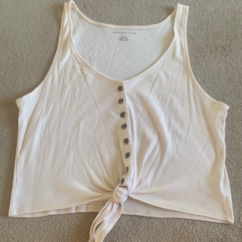 Cream AE Crop top